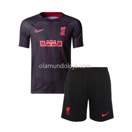 Camisola Liverpool x LeBron James Criança Equipamento Primeiro 2022-2023 Manga Curta
